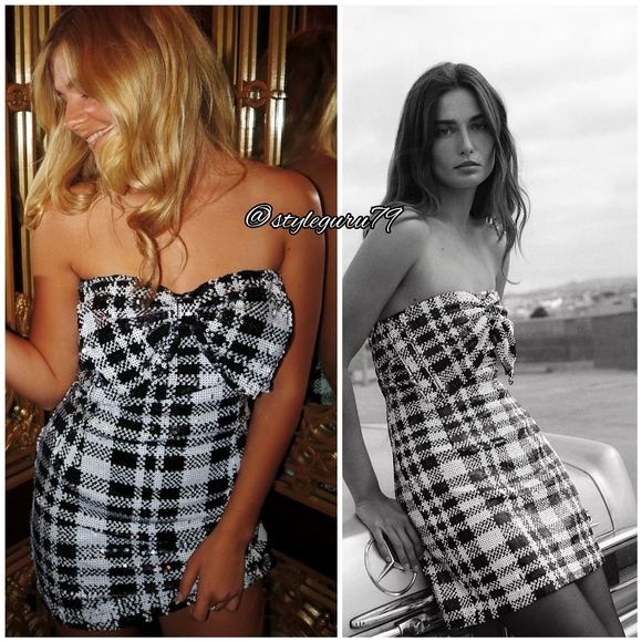 NWT, Anthropologie, Eva Franco Sequined Plaid Mini Dress - Picture 2 of 6